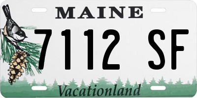 ME license plate 7112SF