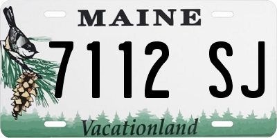 ME license plate 7112SJ