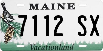 ME license plate 7112SX