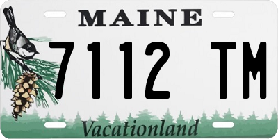ME license plate 7112TM