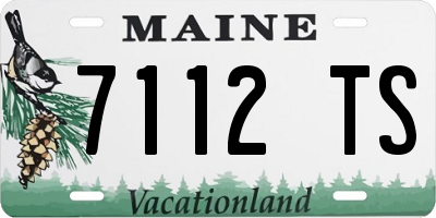 ME license plate 7112TS