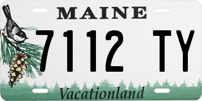 ME license plate 7112TY