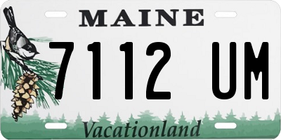 ME license plate 7112UM