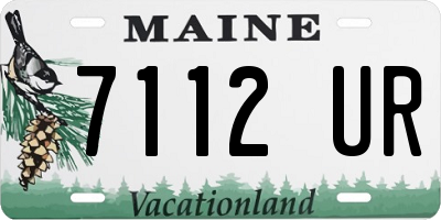 ME license plate 7112UR