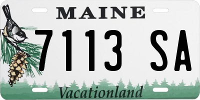 ME license plate 7113SA