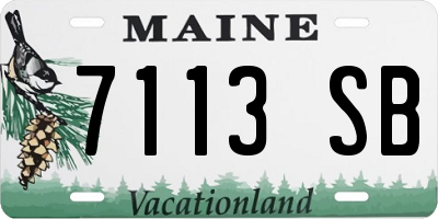 ME license plate 7113SB