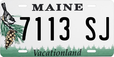 ME license plate 7113SJ