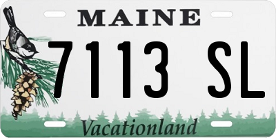 ME license plate 7113SL