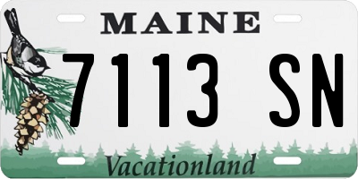 ME license plate 7113SN