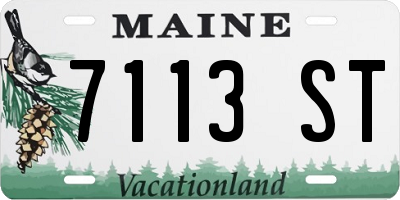 ME license plate 7113ST