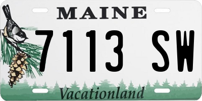ME license plate 7113SW