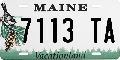 ME license plate 7113TA