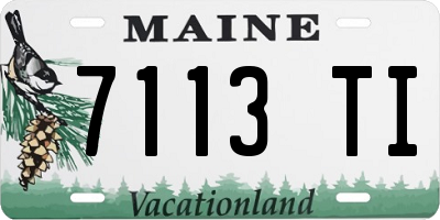 ME license plate 7113TI