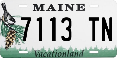 ME license plate 7113TN