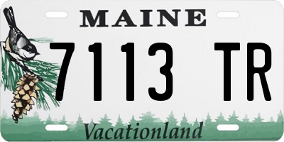 ME license plate 7113TR