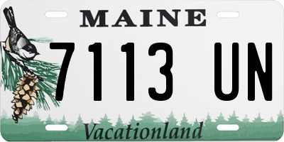 ME license plate 7113UN