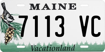 ME license plate 7113VC