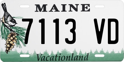 ME license plate 7113VD