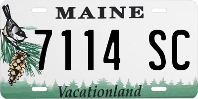 ME license plate 7114SC