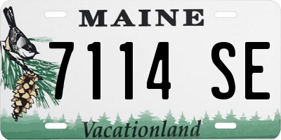 ME license plate 7114SE