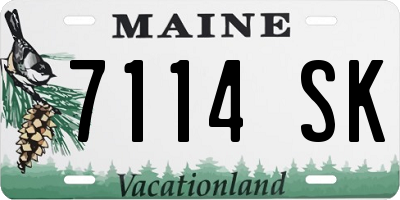 ME license plate 7114SK
