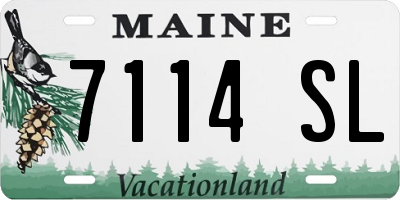 ME license plate 7114SL