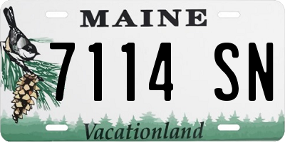 ME license plate 7114SN