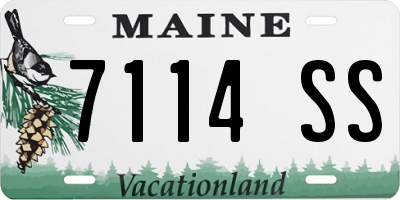 ME license plate 7114SS