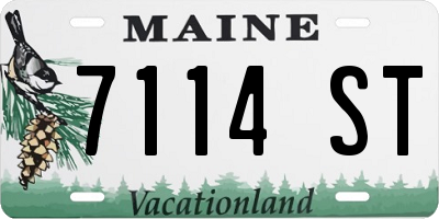 ME license plate 7114ST