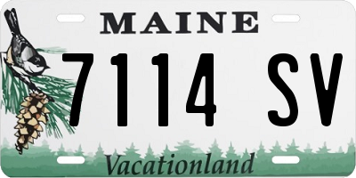 ME license plate 7114SV