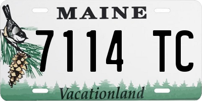 ME license plate 7114TC