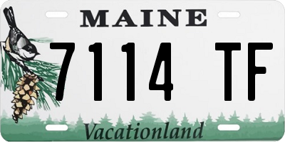ME license plate 7114TF