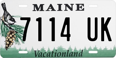 ME license plate 7114UK