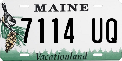 ME license plate 7114UQ