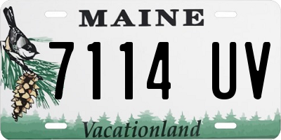 ME license plate 7114UV