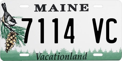 ME license plate 7114VC