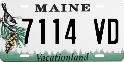 ME license plate 7114VD