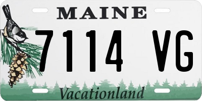 ME license plate 7114VG