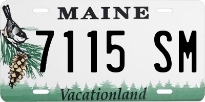 ME license plate 7115SM