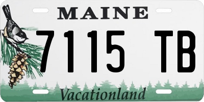 ME license plate 7115TB