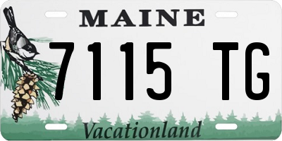 ME license plate 7115TG