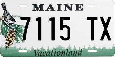 ME license plate 7115TX