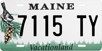 ME license plate 7115TY