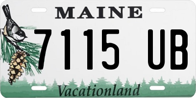 ME license plate 7115UB