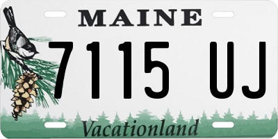 ME license plate 7115UJ