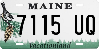 ME license plate 7115UQ