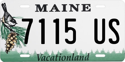 ME license plate 7115US