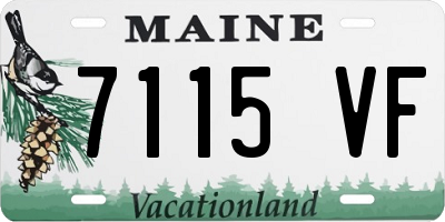 ME license plate 7115VF