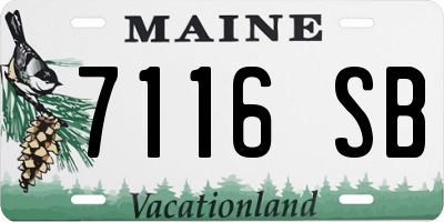 ME license plate 7116SB