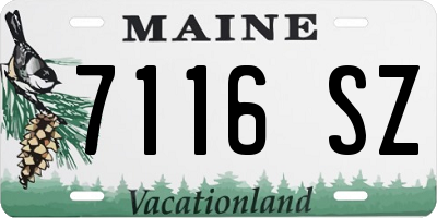 ME license plate 7116SZ